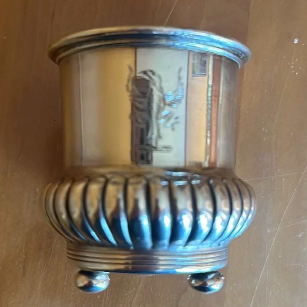 Vintage  Sheffield England Silver Plate Beaker Drinking Cup Container